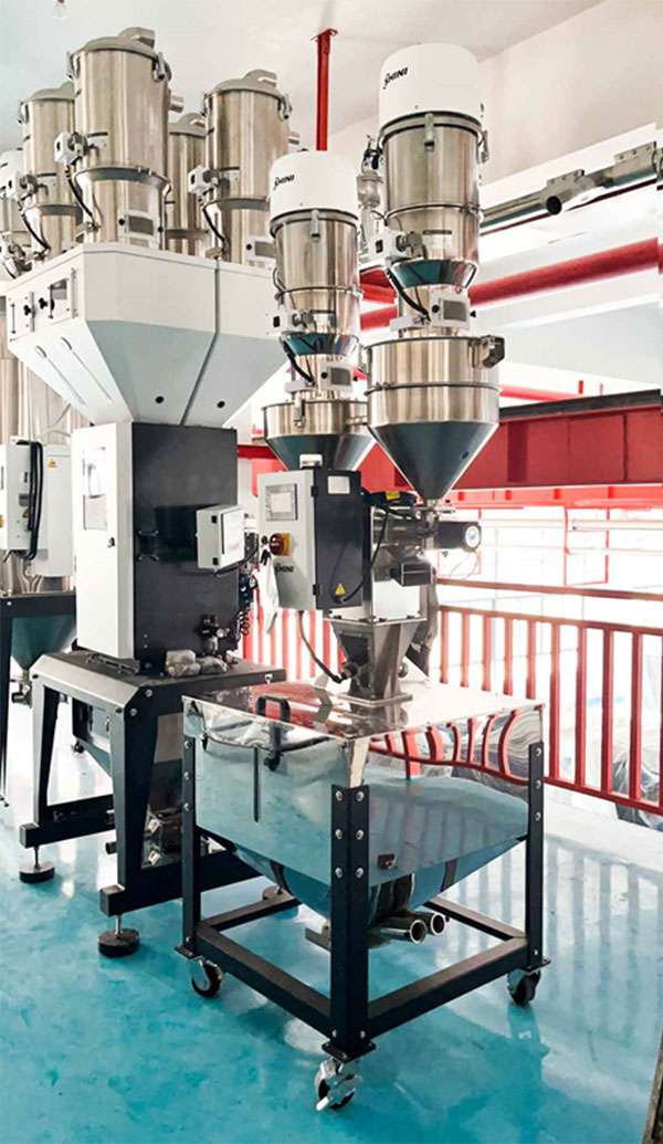 SGB system in use with injection molding equipment.