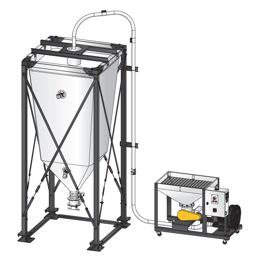 Shini - Fabric-flex Silo-SFS Integrated with Vacuum Hopper